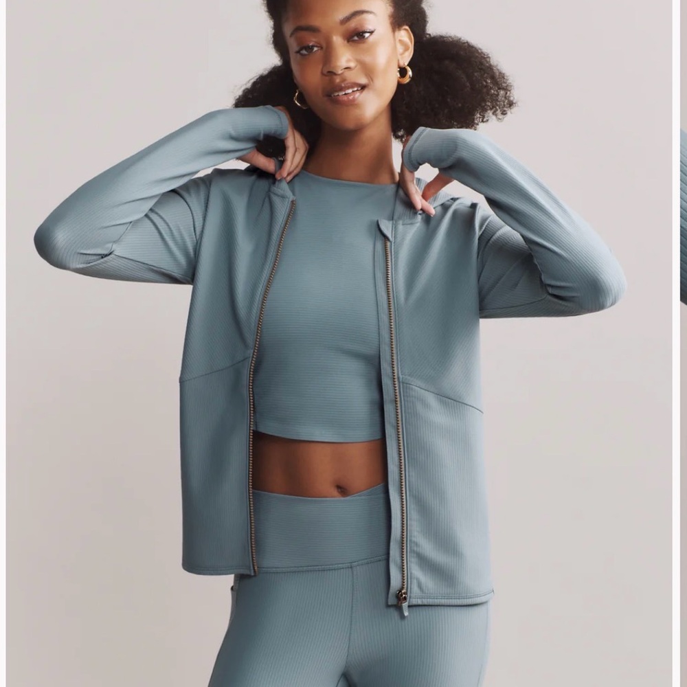 NWT - Rhone Ripple Full Zip Hoodie in Blue Hue, Size: Small